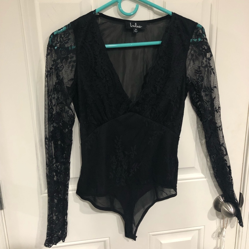 Lace body suit.